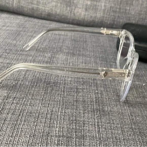Main and central | blue reflect lens transparent computer glasses with hard case - Picture 2 of 2